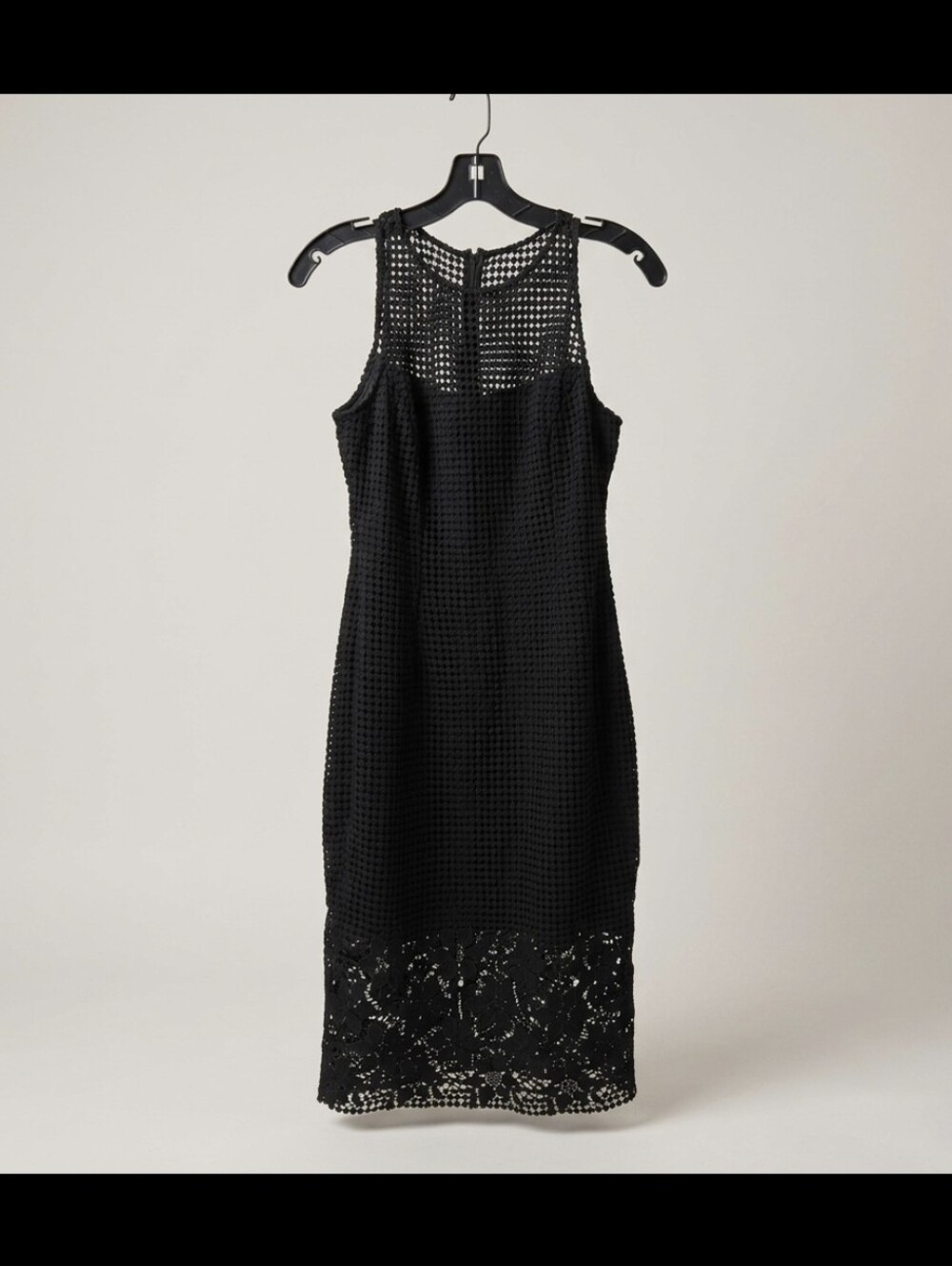 White House Black Market Black Sleeveless Floral Lace Embroidered Midi Dress 2